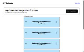 Optimum Management website