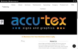 Accutex Signs and Graphics website