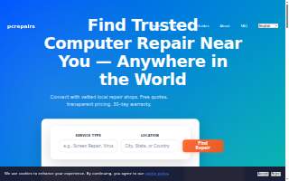 P C Repair Shack website