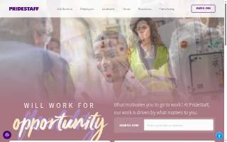 PrideStaff website