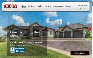 Arrow Concrete Lifting of Florence website