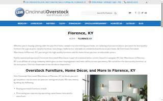 Cincinnati Overstock Warehouse of Florence website