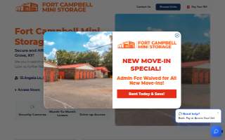 Fort Campbell Mini Storage website