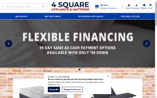 4 Square Appliance & Mattress website