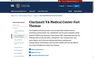 Cincinnati VA Medical Center-Fort Thomas website