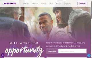 PrideStaff website