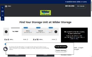 Wilder Storage website