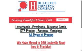 Hulette's Printing Co website