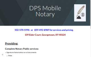 DPS Mobile Notary website