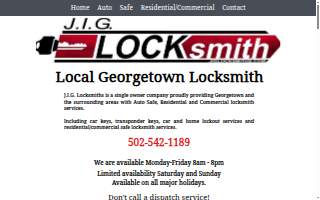 J.I.G. Locksmiths website