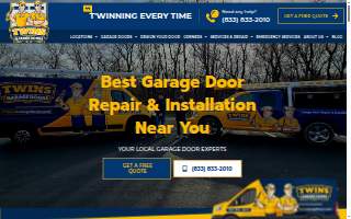 Twins Garage Doors website
