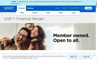 UNIFY Financial Credit Union of Springdale website