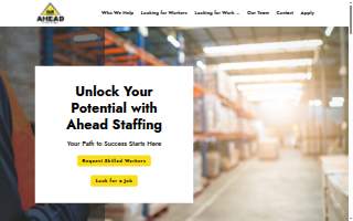 Ahead Staffing Glasgow website