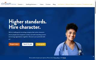 Crown Staffing website