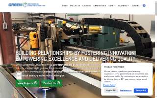 Green Mechanical Construction Inc. website