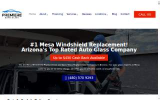 Premiere Auto Glass website