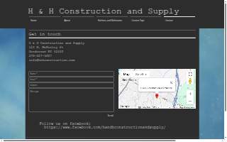 H & H Construction Co website