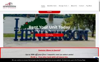 Henderson Self Storage website