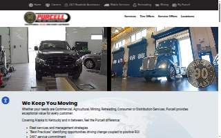 Purcell Tire and Service Centers website