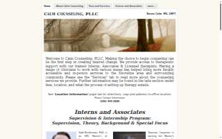 Calm Counseling website