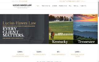 Lucius Hawes Law Firm website