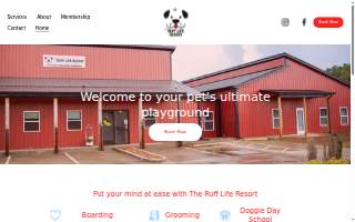 The Ruff Life Resort website