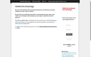 Advantage Martial Arts website