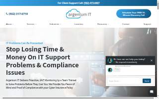 Argentum IT - Louisville IT Support & Managed Services website