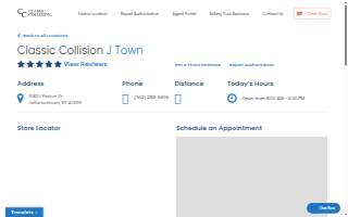 Classic Collision of Jeffersontown website