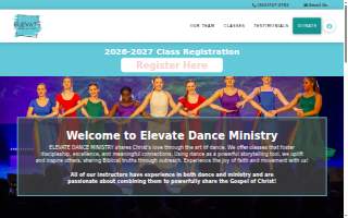 Elevate Dance Ministry website