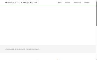 Kentucky Title Services, Inc. website