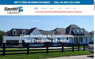 Saunier Moving & Storage Louisville website