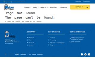 Weber Windows website