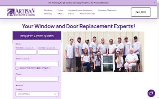 Artisan Windows & Doors website