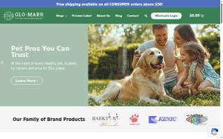 Glo-Marr Pet Products, Inc. Since 1965 website