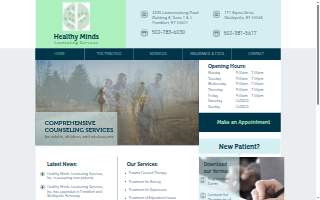 Healthy Minds Counseling Services website