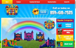 T & Y Party Rentals website