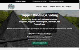 Topper Roofing website