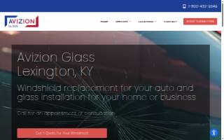 Avizion Glass of Lexington website
