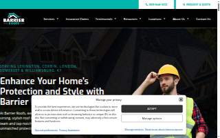 Barrier Roofs website
