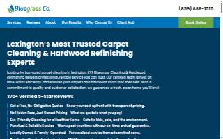 Bluegrass Cleaning & Hardwood Refinishing website