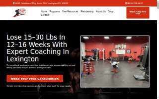 Iron Will Fitness Studio website