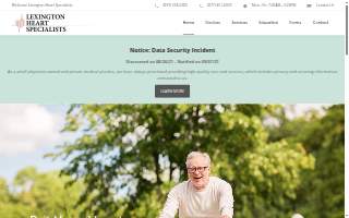 Lexington Heart Specialists website