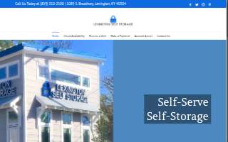 Lexington Self Storage website