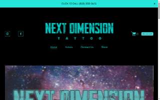 Next Dimension Tattoo website