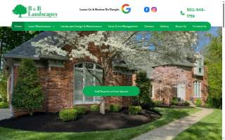 B&B Landscapes website