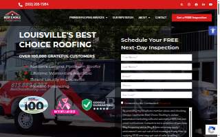 Best Choice Roofing of Louisville website