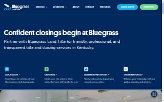 Bluegrass Land Title, LLC of Louisville website