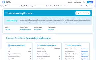 Brent's Towing LLC website