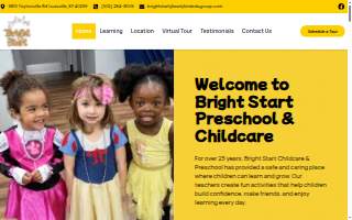 Bright Start Childcare & Preschool website